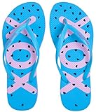 Showaflops Womens' Antimicrobial Shower & Water Sandals for Pool, Beach, Dorm and Gym - XOX Hearts 7/8
