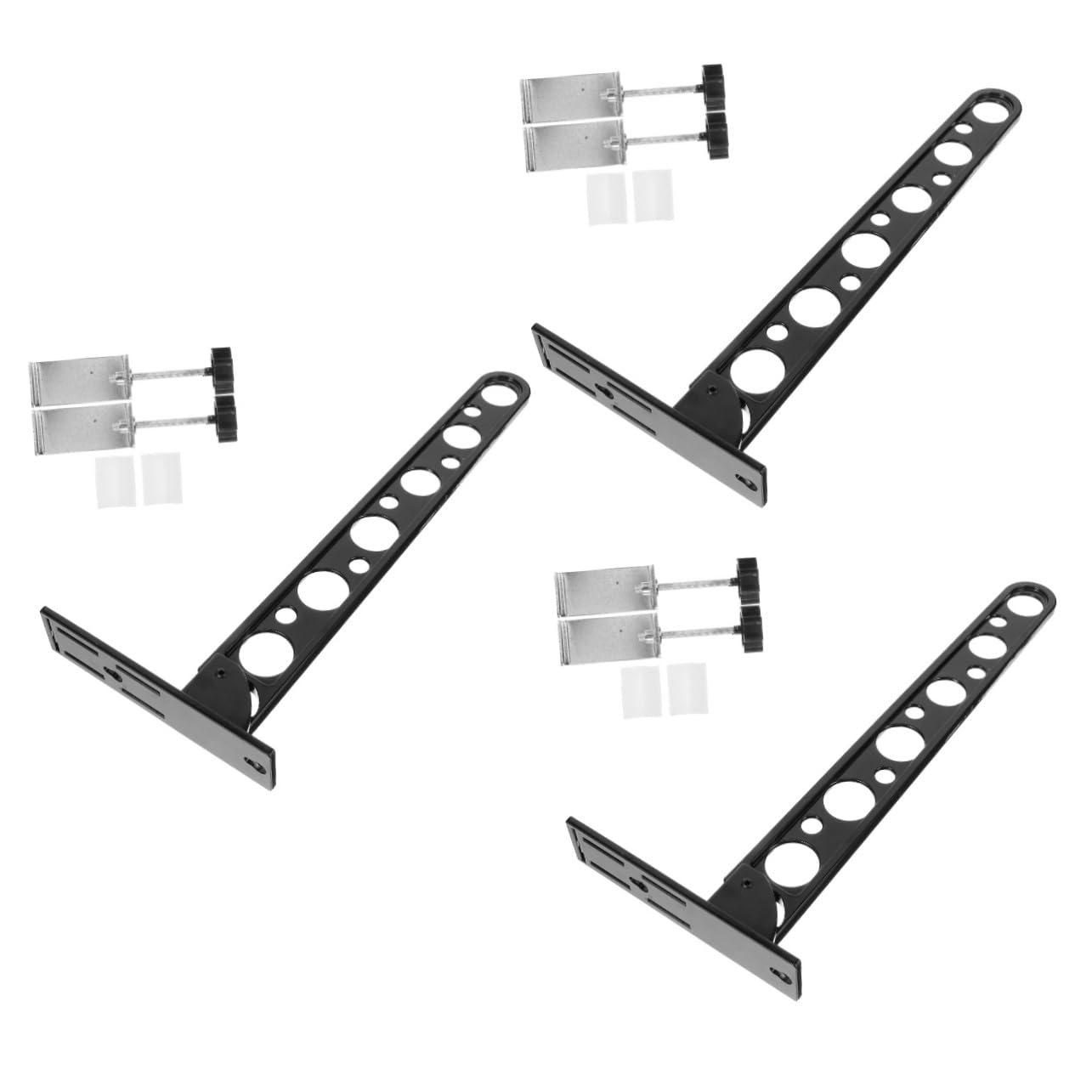 Support de séchage de vêtements rétractable Mobestech en aluminium - Lot de 3