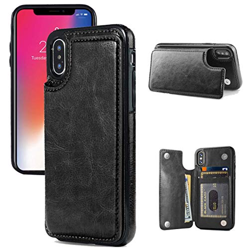 iPhone X/XS Wallet Case, iPhone X/XS Case with Credit Card Holder, JOYAKI Slim