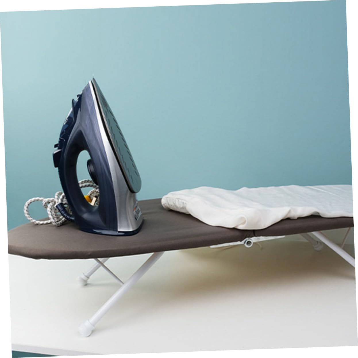 Compact Tabletop Ironing Board for Home with Thickened Stable Support Design for Small Spaces Multi-use as Clothes Ironing Tool and Bedside Laptop Desk for Shirts Pants Skirts