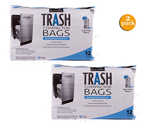 BestAir Trash Compactor Bags(16 D. x 9 W. x 17 H,pack of 12)