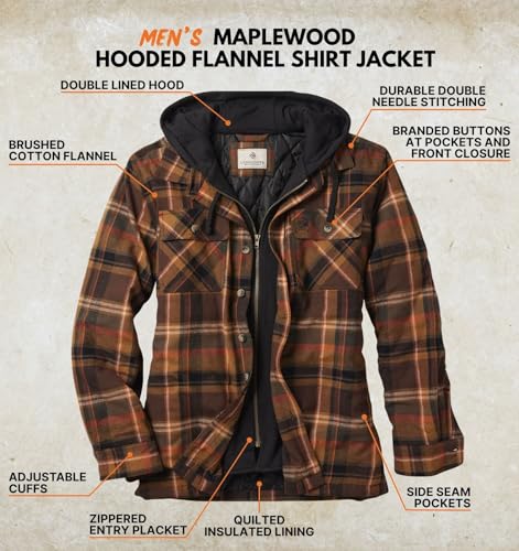 Image of Legendary Whitetails Mens Maplewood Hooded Shirt Jacket