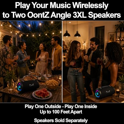 Image of OontZ Angle 3XL Gen 2 Bluetooth Speaker, 120W, 100-Ft Range, Light Show