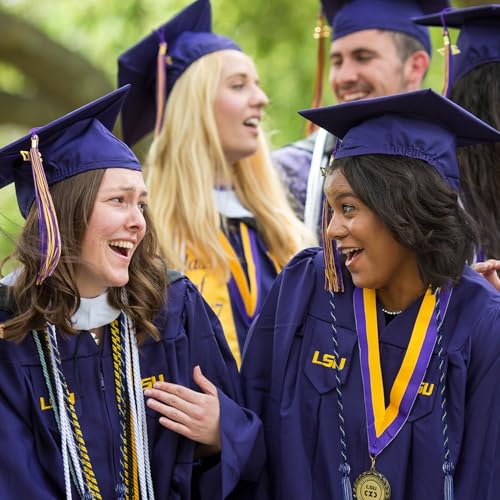 Image of Graduation Honor Cords Royal Blue and Silver Honor Cords with Tassels for Graduation Students