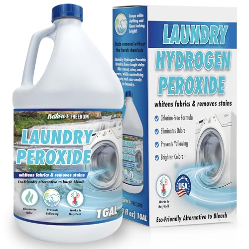 Nature's Freedom Laundry Peroxide, Chlorine-Free Whitening Solution, Stain and Odor Remover, 1...