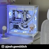 NZXT H6 Flow RGB - Kompaktes Dual-Kammer ATX PC-Gehäuse - Weiß – Ansicht 9