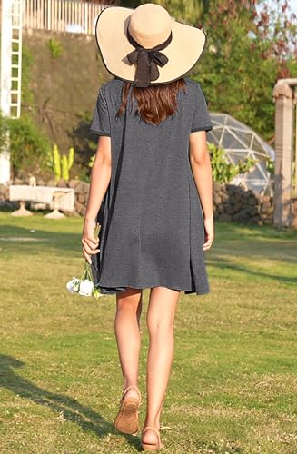 Image of Ekouaer Women Zipper Front House Coat Short Sleeves Robe Zip Up Bathrobes Short Nightgown with Pockets S-3XL