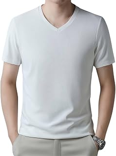 TAGDO Men's Solid Color V-Neck Short Sleeve T-Shirt (2033) Price In India