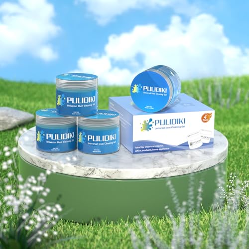 PULIDIKI Car Cleaning Gel for Car Cleaning Putty Car Putty Auto Detailing Tools Car Slime Cleaner Dust Cleaning Gel for Car Interior Cleaner Car Accessories Keyboard Cleaner Blue (4Pack)