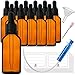 HandsUnity 30ml-12 pièces de Flacon de Pipette Petit Flacon en Verre - Verre d'apothicaire en Verre Ambré avec Capuchon de Pipette Noir Comprenant 29 Pièces d'accessoires Bouteilles en Verre Brun