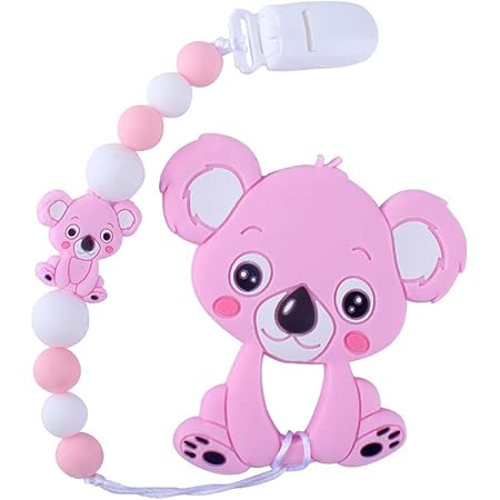 Manyo Attache Sucette Bebe Personnalise Perle Silicone Koala Attache Tetine Silicone Dentition Pacifier Chain Clip Nouveau Ne Unisexe Rose Amazon Fr Bebes Puericulture