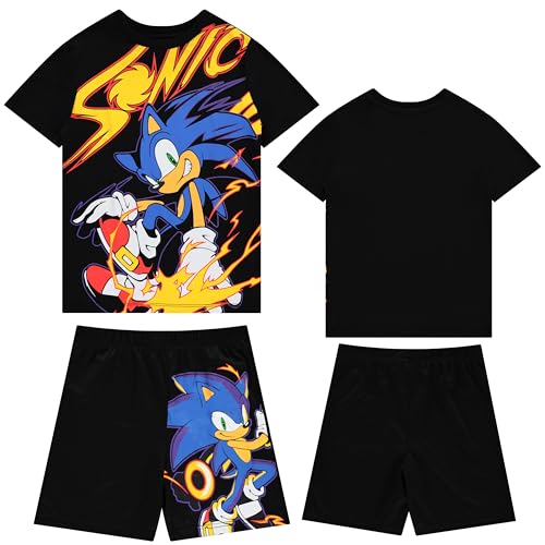 Image of SEGA Boys' Sonic the Hedgehog Boys 4-20 Jumbo Print Tee & Mesh Short 2pc Set