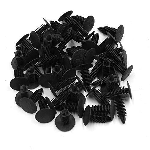 Sourcing map 50pz 7 x 7mm foro nero rivetti