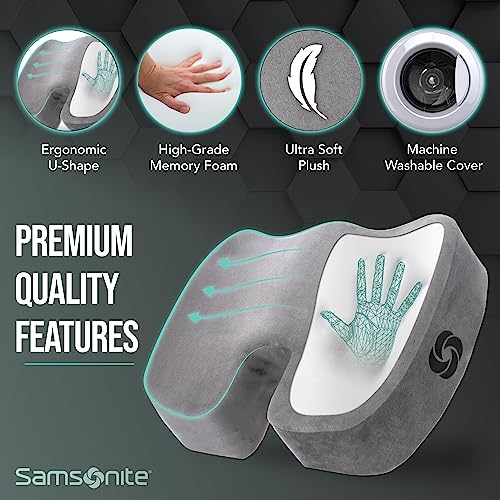 Image of Samsonite SA5451 Orthopedic Cushion Helps Relieve Pain 100% Pure Memory Foam Fits Most Seats