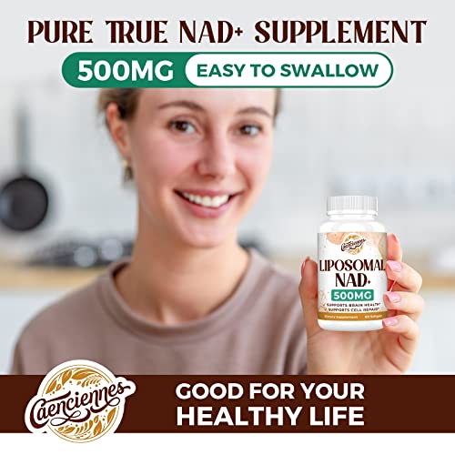 Image of Liposomal NAD+ 500 MG Supplement, True NAD Plus Supplement, Superior Absorption, Boost NAD+ More Efficient Than Nicotinamide Riboside for Cellular Energy, Healthy Aging, 240 Serving