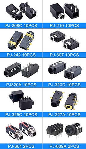 Kit 84 Pcs Conectores Jack Stereo Hembra PCB miniatura 4