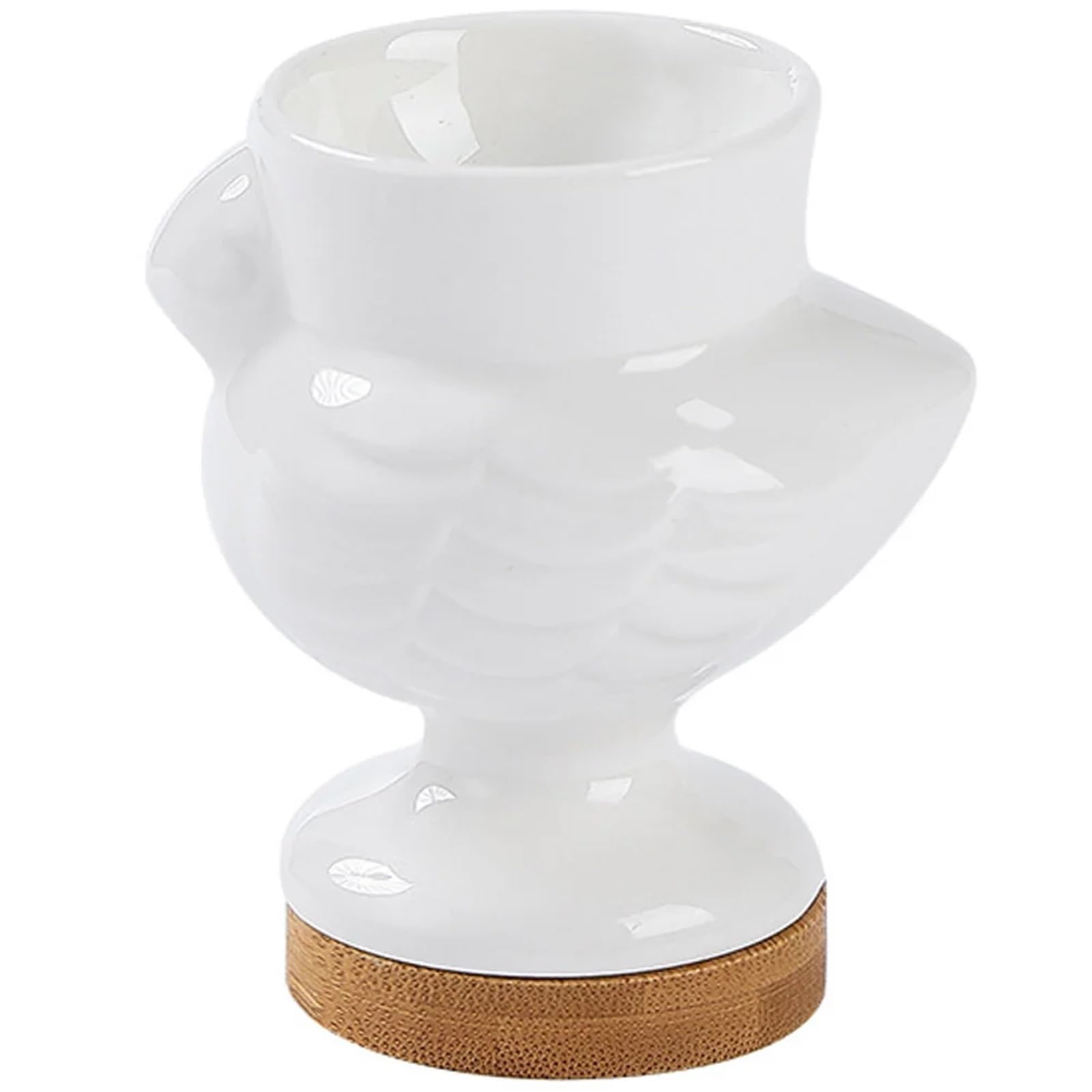 coquetier, Support en céramique forme de poussin for œufs bouillis, récipient for cuisine, petit-déjeuner, banquet, fournitures(White)
