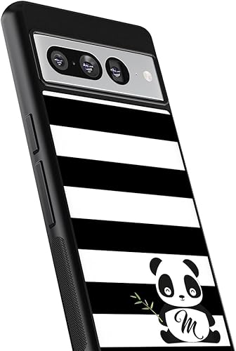 Miniatura 2 de Black White Panda Personalized Black Rubber Phone Case Compatible With Google Pixel 10, 10 Pro, 10 Pro XL, 9a, 9 Pro, Pixel 9, Pixel 9 Pro XL, 8a, 8