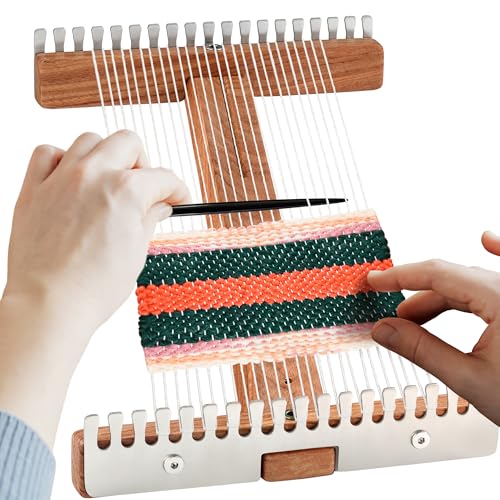 Savina Adjustable Tapestry Weaving Loom, Small Expandable 3.5in to 11.8in, Wooden Frame for Weaving Yarn, Art Projects, Ideal for Beginners & Advanced.