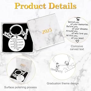 Class of 2025 graduation keychain senior 2025 graduation gifts for her him graduation gifts for college high school student  urban country home decor