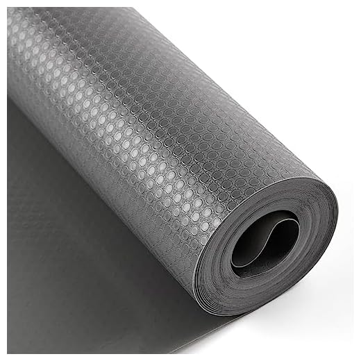 Plastic Shelf and Drawer Liner,Non Adhesive Waterproof roll(17.7"×59" ), for Cabinets, Storage, Kitchen,Desks,Deco Shelf Liners with Grey
