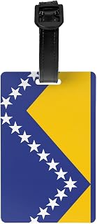 Flag of Bosnia and Herzegovina Luggage Tags for Luggage Handbags Travel Bag Tags Holiday Flight and Cruise Travel with Id
