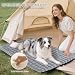 BVAGSS Flauschiges Orthopädisches Hundebett, Waschbar Hundematte, rutschfeste Unterseite, Plüsch Hundekissen Weiche und Warme Hundematte für klein mittel große Hunde XH082 (60x45cm,Grau)