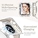 Newlibery Bling Watch Case with HD Screen Protector Women Compatible with Apple Watch 40mm Diamond Protective PC Face Cover Frame Protector for iWatch Series 6/5/4/SE/SE2/SE3 Clear