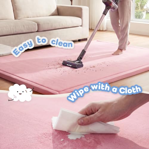 Image of 1.3 inch Thick Baby Play Mat for Floor,28x72 Bedside Rugs, Non-Slip