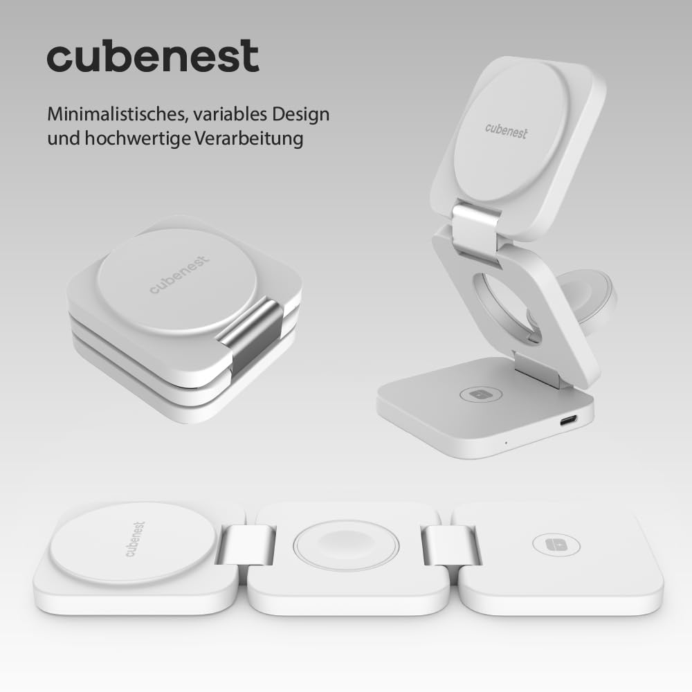 CubeNest Caricatore senza fili magnetico pieghevole 3 in 1 E310