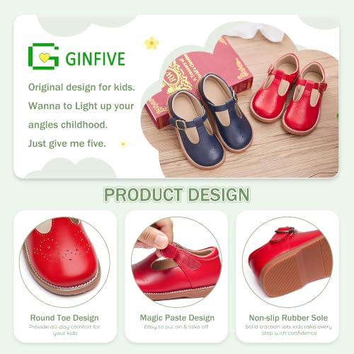 Image of GINFIVE Toddler Girls Mary Jane School Oxford Dress Flat Shoes for Wedding
