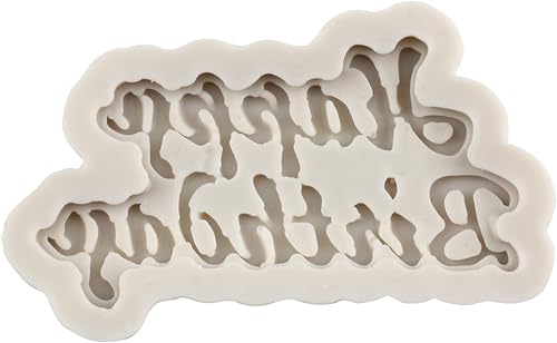 Miniatura 5 de Moldes de silicona para cumpleaños con letras del alfabeto para fondant, moldes de chocolate para fiesta de cumpleaños, decoración de pasteles,