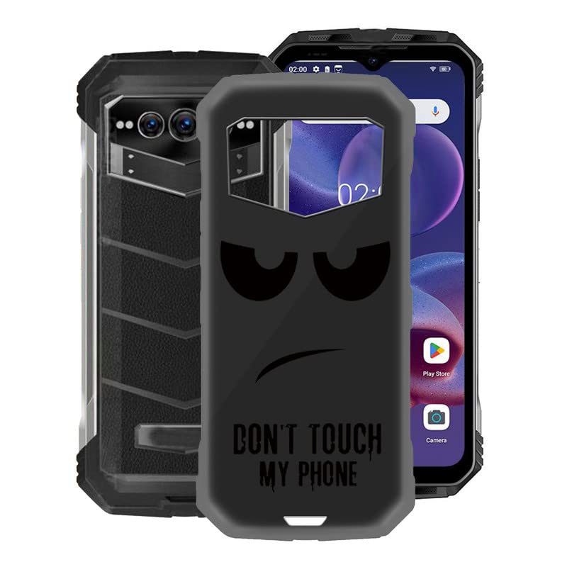 KJYF Custodia Cover per Doogee V Max (6.58), Nero Morbido Silicone