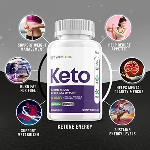 (5 Pack) Trim Life Keto Advanced Weight Loss Supplement Ketosis Pills (300 Capsules) #TOP2