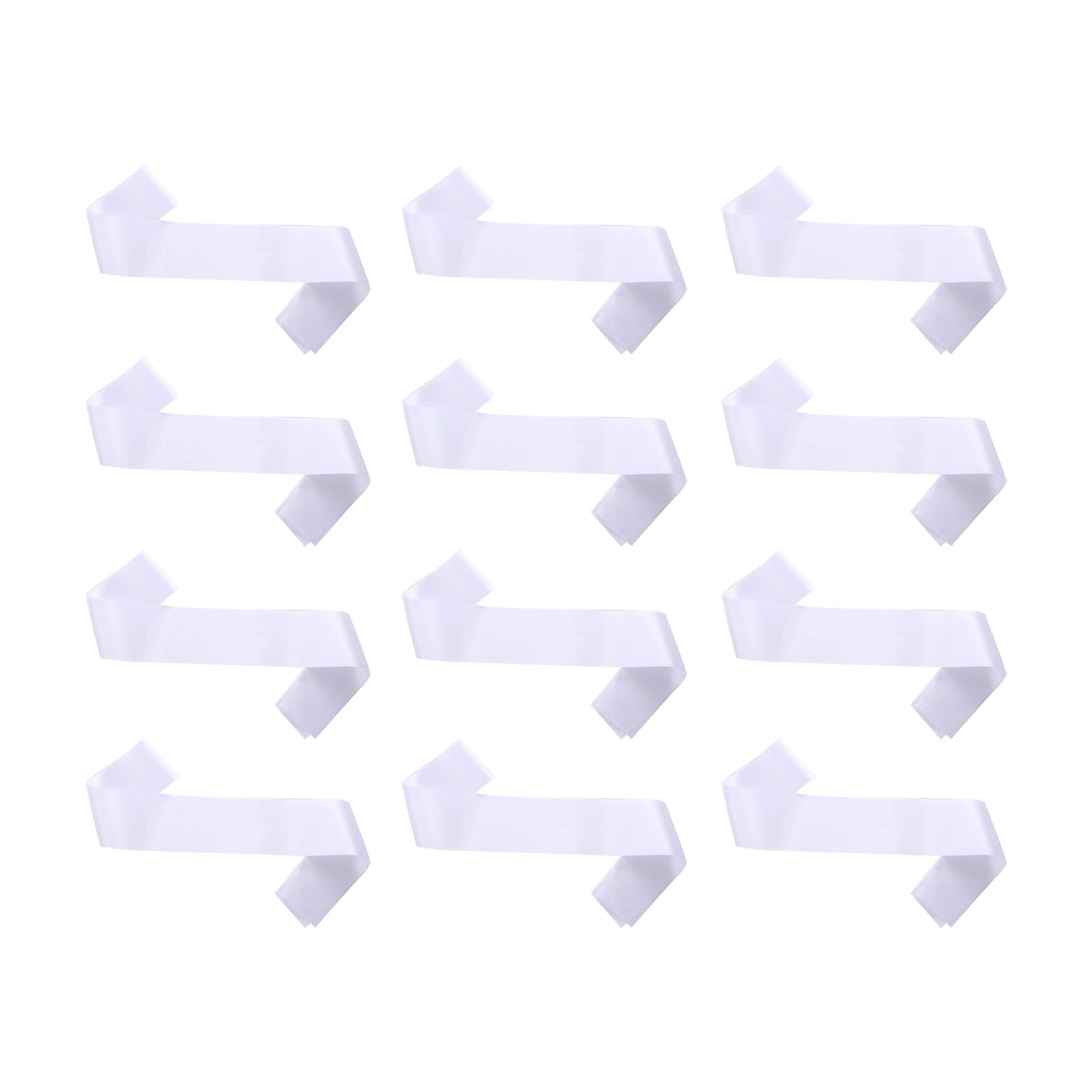 Carotoe White Multipurpose Adjustable Party Straps Accessories For Weddings Birthdays Soft Satins Materials Blanks Sashes Customizable Party Shoulder Straps