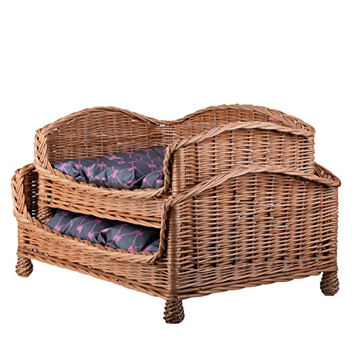 Corbeille pour le chien en osier e-wicker24 canapé lit panier confortable - 6