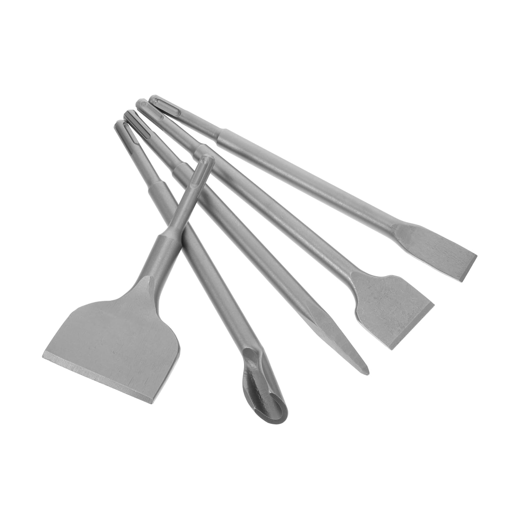 Set Scalpelli Muratura 5 Pezzi in Acciaio Chrome per Cemento | Design Compatto e Preciso, per Cantieri e Ristrutturazioni Domestiche, Utensili per Lavoro su Pietra