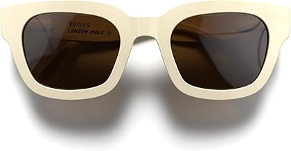LONDON MOLE® Vegas sunglasses | Cool oversized square/rectangular/trapezoidal shaped glasses | Men’s Women’s Unisex | Spring hinges
