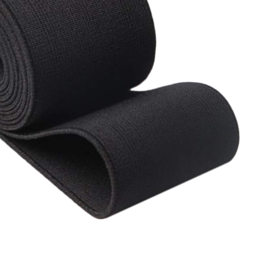 Juego de 3 bandas elásticas planas de 17.5 yardas de ancho para pantalones, costura, ropa, bricolaje, color negro