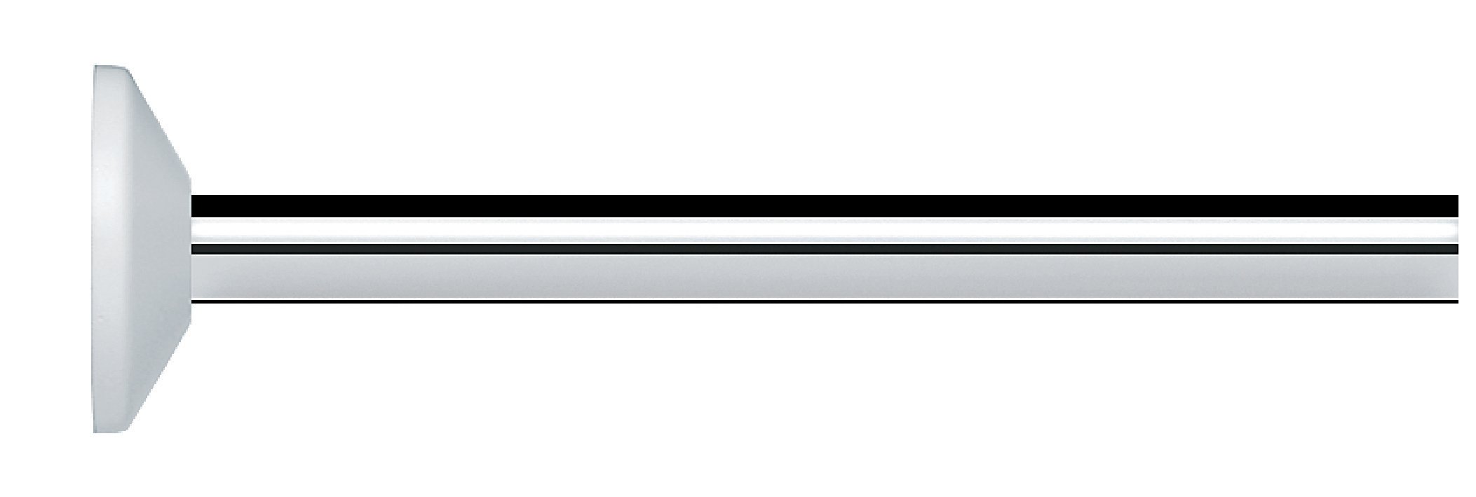 Spirella 10.10329 Kreta Universal Aluminium Chrome Universal Curved Shower Rod, Chrome Chrome 82x3x3 cm