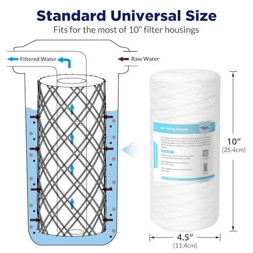Membrane Solutions String Wound Whole House Water Filter Replacement - image 2
