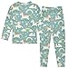 ODAWA Unicorn Rainbow Blue Long Sleeve 4T Tee and Pant 2-piece Pj Set Clothes Fall/Winter