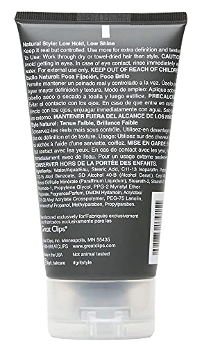 Great Clips Grit Natural Style, 5.1Oz | Low Hold, Low Shine Hair Styling Cream | Adds Slight Texture & Definition #TOP5