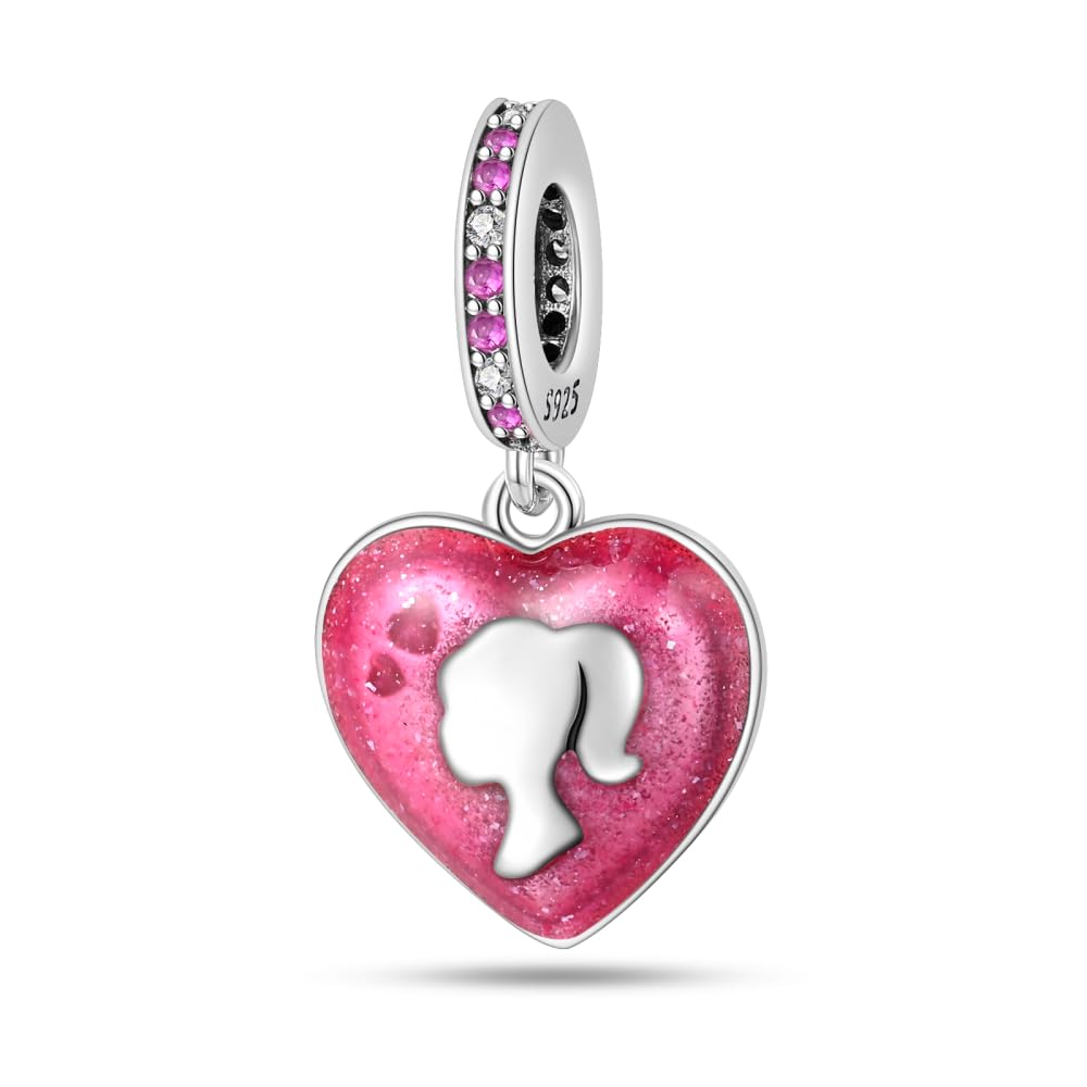 LNQOBU Charms Anhänger Silber 925 für Armbänder,with Cubic Zirconioa mit Europäischen Armbändern und Halskette für Frauen Mädchen
