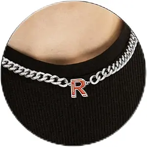 Football Necklaces for Boys Stainless Steel Initial Necklace with Letter A-Z 6.5mm Cuban Chain Gifts for Him Boys Men Teens 16+2 Inches