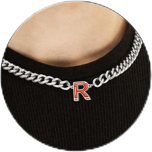 Football Necklaces for Boys Stainless Steel Initial Necklace with Letter A-Z 6.5mm Cuban Chain Gifts for Him Boys Men Teens 16+2 Inches