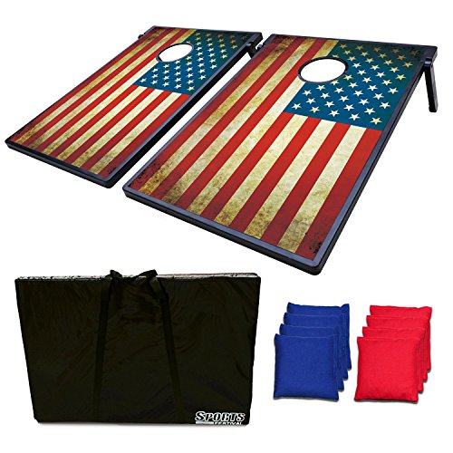 Sports Festival SF17036 Cornhole Board Bean Bag Toss Game Set and Tic Tac Toe 2 Games in 1