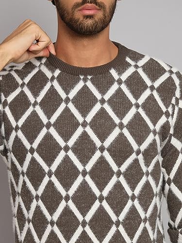 Image of eWools Men's Winterwear Woolen Striped Sweaters
