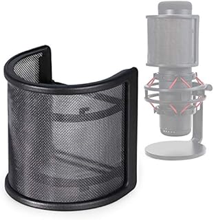 YOUSHARES QuadCast Mic Pop Filter - Microphone Windscreen Mask Shield Compatible with HyperX QuadCast S USB Gaming Microphone