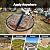 VEVOR X-Marks Fire Pit Grill Grate, Foldable Round Cooking Grate, Heavy Duty Steel Campfire BBQ Grill Grid with Handle and Support X Wire, Portable Camping Cookware for Outside Party, 36 Inch Black